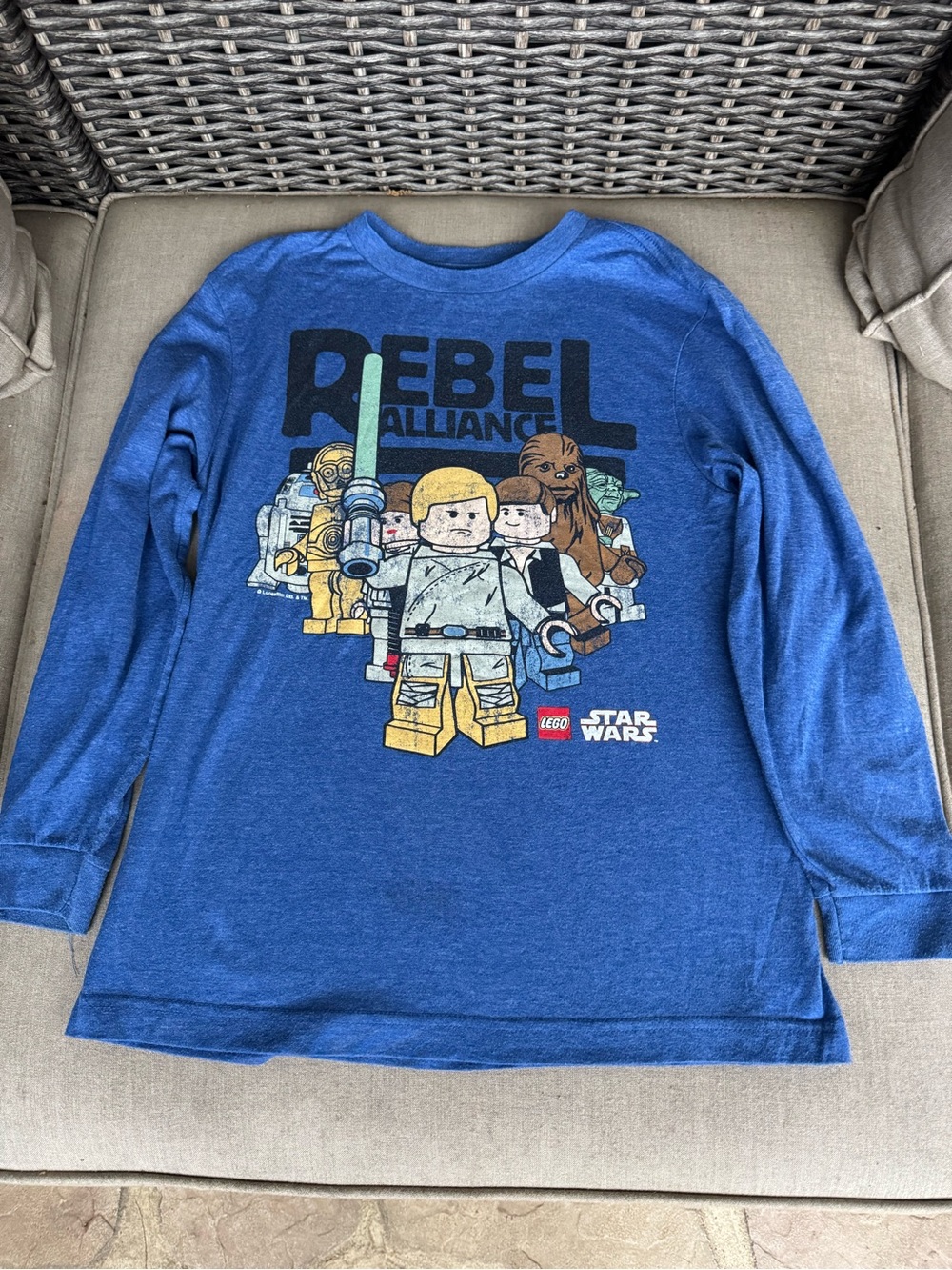 LEGO, Star Wars, Blue, "Rebel Alliance" Long Sleeve Tee, Size Large